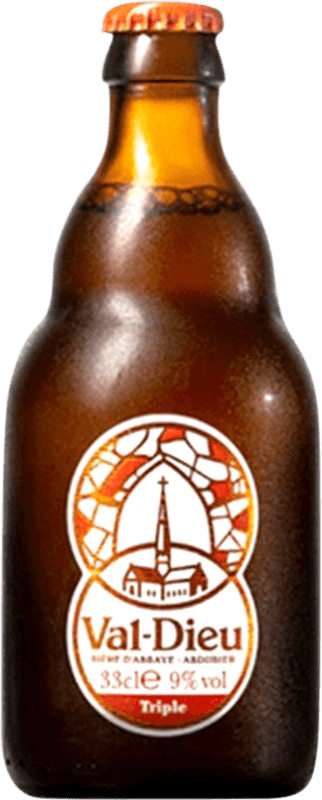 3,95 € Kostenloser Versand | Bier L'Abbaye du Val-Dieu Triple Malt Valonia Belgien Drittelliterflasche 33 cl