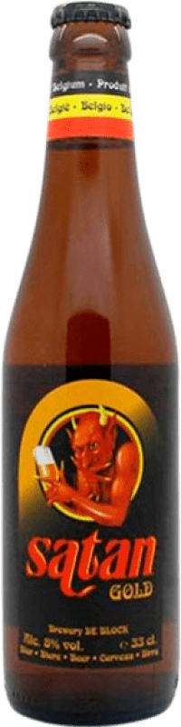 3,95 € 送料無料 | ビール De Block Satan Golden Ale — ゴールデン Brabante ベルギー 1/3ボトル 33 cl