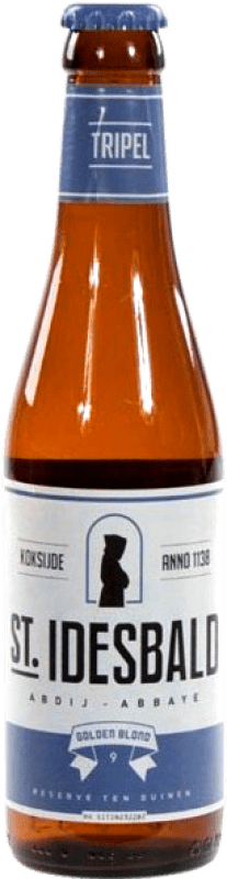 3,95 € Spedizione Gratuita | Birra Huyghe Saint Idesbald Triple Malt Flandes Belgio Bottiglietta Terzo 33 cl