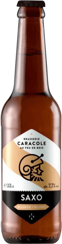 3,95 € Spedizione Gratuita | Birra Caracole Saxo Blonde — Bionda Valonia Belgio Bottiglietta Terzo 33 cl