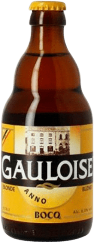 4,95 € Envío gratis | Cerveza Brasserie du Bocq La Gauloise Blonde — Rubia Valonia Bélgica Botellín Tercio 33 cl