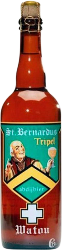 8,95 € Envio grátis | Cerveja Saint Bernardus Triple Malt Flandes Bélgica 75 cl