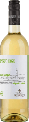 9,95 € Envío gratis | Vino Blanco Barone Montalto D.O.C. Sicilia Sicilia Italia Pinot Gris Organic — Ecológico 75 cl