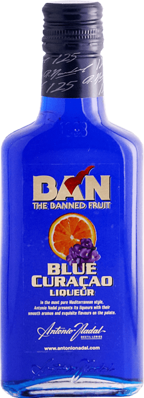 4,95 € 免费送货 | 库拉索酒 Antonio Nadal Ban Blue — 蓝色 西班牙 小扁瓶 20 cl
