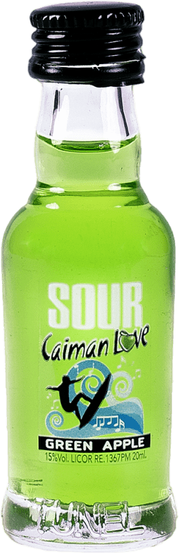 1,95 € Spedizione Gratuita | Cocktail Sour Antonio Nadal Caiman Love Spagna Bottiglietta Mignon 2 cl Green Apple — Mela Verde