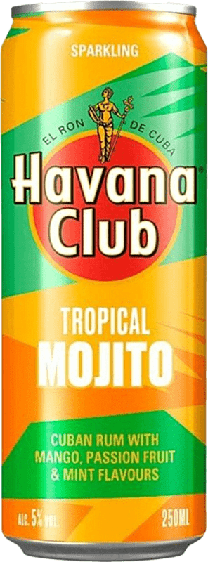 39,95 € Бесплатная доставка | Коробка из 12 единиц Миксер Havana Club Куба Жестяная банка 25 cl Mojito — Мохито, Ron — Ром