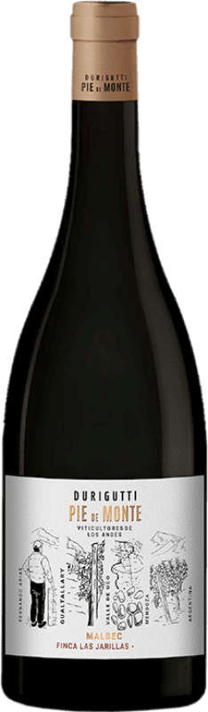 24,95 € Envoi gratuit | Vin Rouge Durigutti Pie de Monte Finca Las Jarillas I.G. Valle de Uco Uco Valley Argentine Malbec 75 cl
