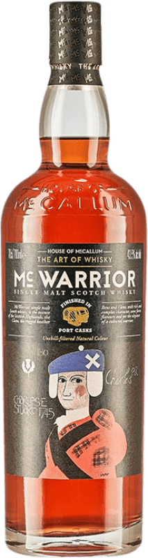 66,95 € Spedizione Gratuita | Whisky Single Malt House of McCallum Mc Warrior Port Cask Finish — Affinato in Botte Scozia Regno Unito 70 cl