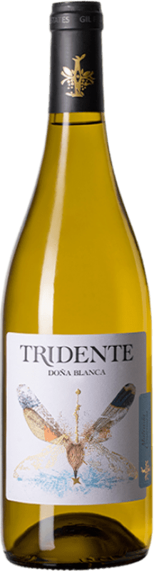 18,95 € Spedizione Gratuita | Vino Bianco Tritón Tridente Doña Blanca I.G.P. Vino de la Tierra de Castilla y León Castilla y León Spagna Malvasia 75 cl