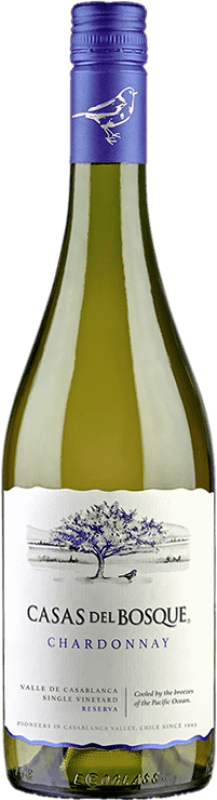 14,95 € 免费送货 | 白葡萄酒 Casas del Bosque 珍藏 I.G. Valle de Casablanca 卡萨布兰卡谷 智利 Chardonnay — 莎当妮 75 cl
