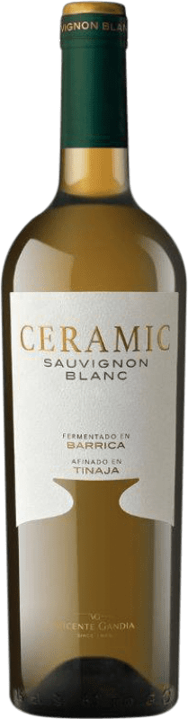 18,95 € Envío gratis | Vino Blanco Vicente Gandía Ceramic España Sauvignon 75 cl