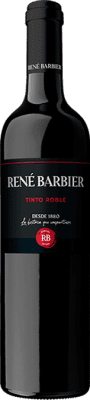 97,95 € Envío gratis | Caja de 24 unidades Vino Tinto René Barbier Roble D.O. Penedès Cataluña España Media Botella 37 cl
