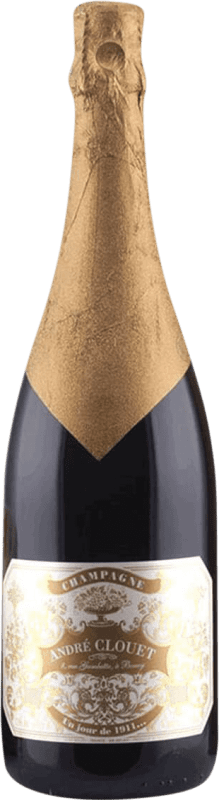 44,95 € Spedizione Gratuita | Spumante Bianco André Clouet Brut Silver — Edizione Argento, Grand Cru, Blanc de Noirs A.O.C. Champagne champagne Francia Pinot Nero 75 cl