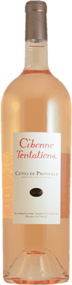 39,95 € Envio grátis | Vinho Rosé Clos Cibonne Tentations Rosé A.O.C. Côtes de Provence Provença França Syrah, Garnacha — Grenache, Cinsault, Tibouren Garrafa Magnum 1,5 L