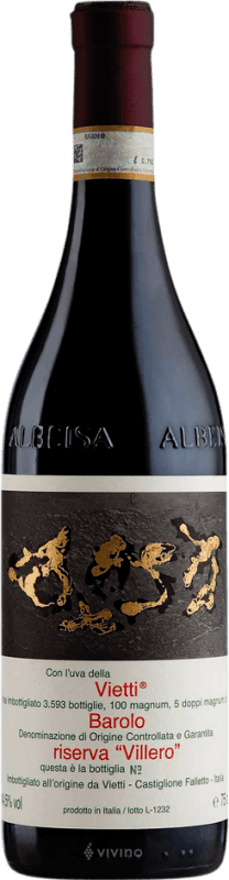 652,95 € 送料無料 | 赤ワイン Vietti Villero レセルバ D.O.C.G. Barolo ピエモンテ イタリア Nebbiolo — ネッビオーロ 75 cl