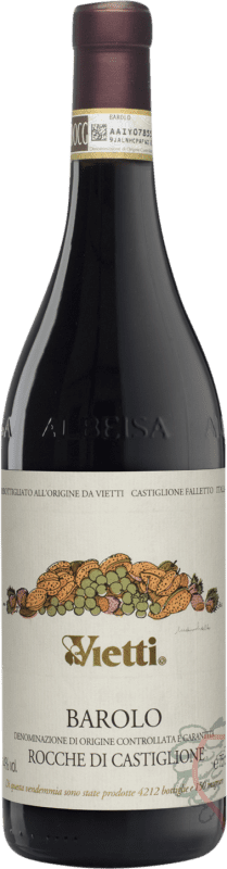 263,95 € Envio grátis | Vinho Tinto Vietti Rocche di Castiglione D.O.C.G. Barolo Piemonte Itália Nebbiolo 75 cl