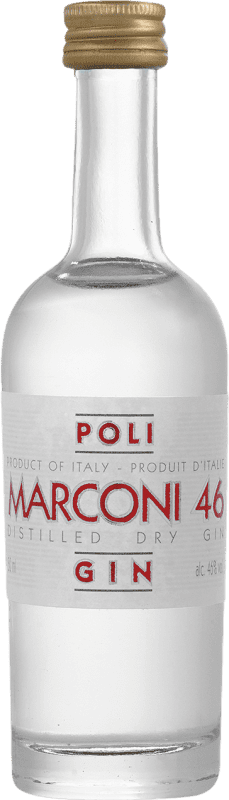10,95 € 免费送货 | 金酒 Gin Poli Marconi 46 威尼托 意大利 小瓶装 5 cl