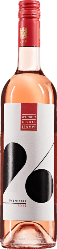 16,95 € Spedizione Gratuita | Vino Rosato Bickel Stumpf Twentysix Trocken — Secco Rosé — Rosato Q.b.A. Franken Franken Germania Pinot Nero, Portugieser 75 cl