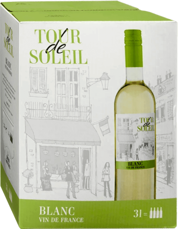 11,95 € 送料無料 | 白ワイン Tour de Soleil Trocken — 辛口 ラングドックルシヨン ドイツ バッグ・イン・ボックス 3 L