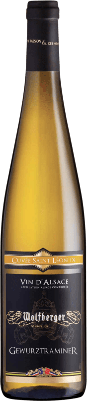 19,95 € 免费送货 | 白葡萄酒 Wolfberger Saint Leon Trocken — 干型 Cuvée A.O.C. Alsace 阿尔萨斯 法国 Gewürztraminer — 琼瑶浆 75 cl