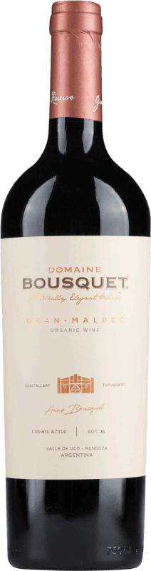 29,95 € Envoi gratuit | Vin Rouge Domaine Bousquet Trocken — Sec Grande Réserve I.G. Valle de Uco Uco Valley Argentine Malbec Bio — Écologique 75 cl