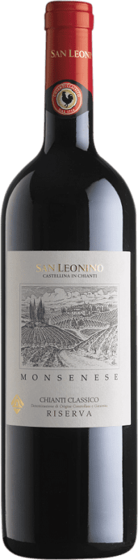 22,95 € Spedizione Gratuita | Vino Rosso San Leonino Monsenese Trocken — Secco Classico Riserva D.O.C.G. Chianti Toscana Italia Sangiovese 75 cl
