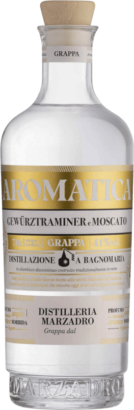 51,95 € Envio grátis | Grappa Marzadro Aromatica Gewürztraminer Moscato Trocken — Seco Trentino Itália Moscato, Gewürztraminer 70 cl