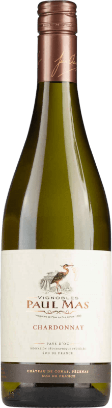 10,95 € 送料無料 | 白ワイン Paul Mas Trocken — 辛口 I.G.P. Vin de Pays d'Oc ラングドック フランス Chardonnay — シャルドネ 75 cl