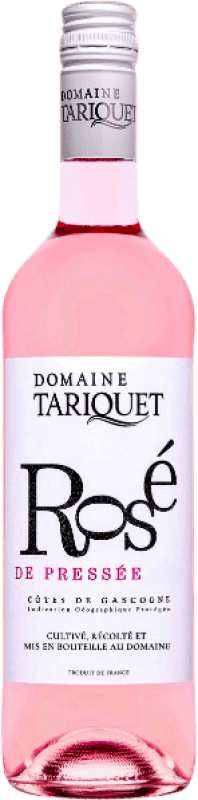 7,95 € Envio grátis | Vinho Rosé Domaine du Tariquet Pressée Trocken — Seco Rosé I.G.P. Vin de Pays Côtes de Gascogne França Merlot, Syrah, Tannat 75 cl