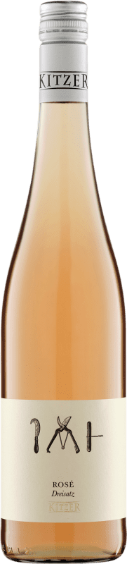 13,95 € Free Shipping | Rosé Wine Weingut Kitzer Dreisatz Trocken — Dry Rosé Q.b.A. Rheinhessen Rheinhessen Germany Pinot Noir, Portugieser 75 cl