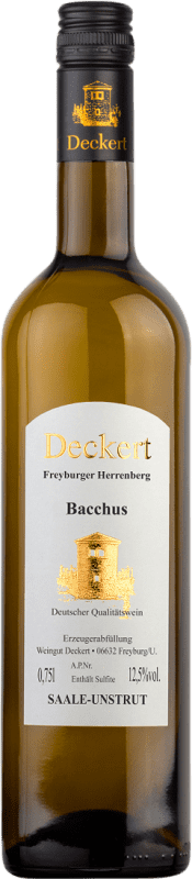 9,95 € 免费送货 | 白葡萄酒 Weingut Deckert Freyburger Herrenberg Trocken — 干型 Q.b.A. Saale-Unstrut Saale Unstrut 德国 Bacchus — 巴克胡斯 75 cl