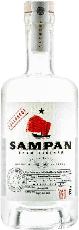 71,95 € Envio grátis | Rum Jícara Sampan Fullproof Vietnã 70 cl