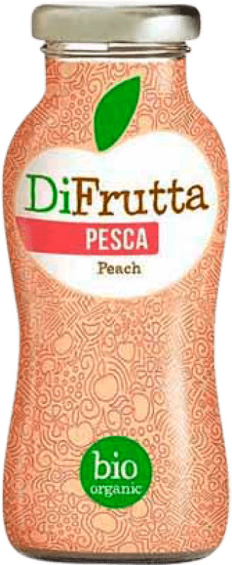 61,95 € 免费送货 | 盒装24个 果汁 DiFrutta 意大利 Bio — 生态 有机 天然 小瓶装 20 cl Pesca — 桃子, Nectar — 花蜜