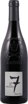 81,95 € Spedizione Gratuita | Vino Rosso Bosquet des Papes Les 7 de Pignan A.O.C. Châteauneuf-du-Pape Rhône Francia Garnacha — Grenache 75 cl