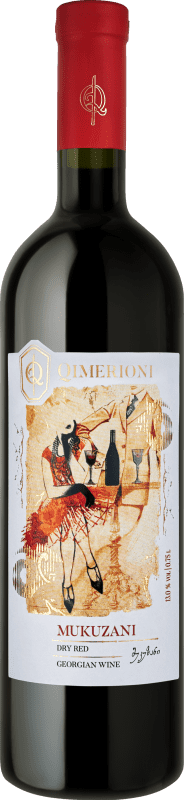 19,95 € 送料無料 | 赤ワイン Qimerioni P.D.O. Mukuzani カッペティ ジョージア Saperavi — サペラヴィ Organic — 有機 75 cl