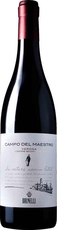 36,95 € Kostenloser Versand | Rotwein Brunelli Campo del Maestro I.G.T. Veneto Venetien Italien Cabernet Franc, Corvina, Corvinone, Oseleta 75 cl