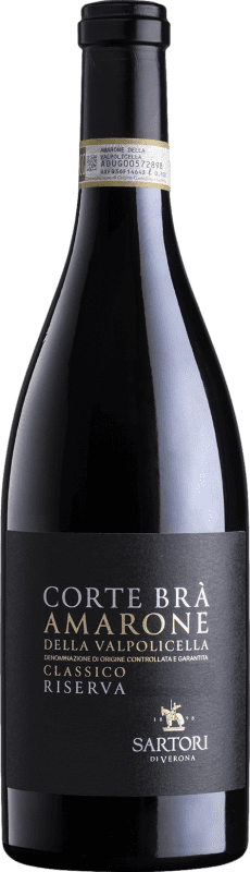 52,95 € Spedizione Gratuita | Vino Rosso Vinicola Sartori Corte Bra Classico Riserva D.O.C.G. Amarone della Valpolicella Veneto Italia Corvina, Rondinella, Corvinone, Oseleta 75 cl