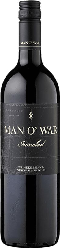 61,95 € Envio grátis | Vinho Tinto Man O' War Ironclad Waiheke Island Nova Zelândia Merlot, Cabernet Sauvignon, Cabernet Franc, Malbec, Petit Verdot 75 cl