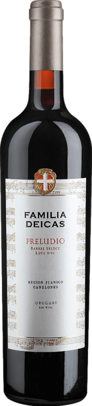 75,95 € Kostenloser Versand | Rotwein Familia Deicas Preludio Auswahl Holzfass Uruguay Merlot, Cabernet Sauvignon, Cabernet Franc, Petit Verdot, Tannat 75 cl