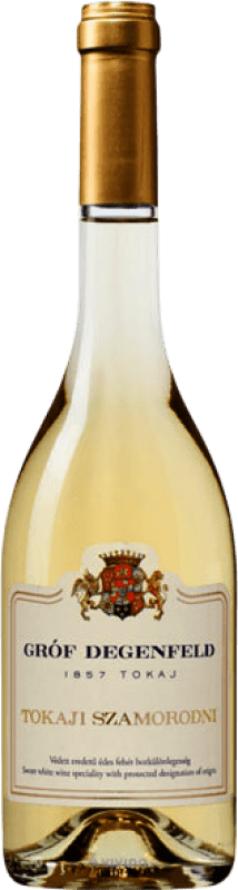 26,95 € Envío gratis | Vino Dulce Gróf Degenfeld Szamorondi I.G. Tokaj-Hegyalja Tokaj-Hegyalja Hungría Furmint, Hárslevelü, Sárga Muskotály Botella Medium 50 cl
