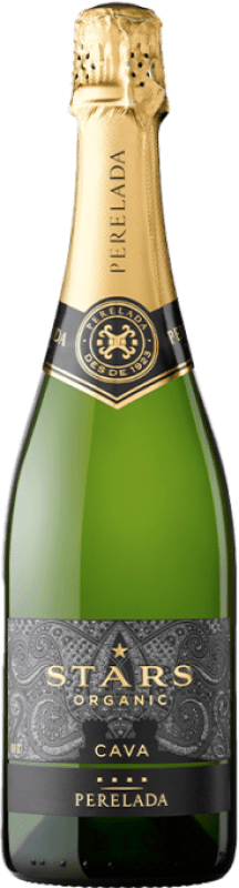 13,95 € Бесплатная доставка | Белое игристое вино Perelada & Chivite Stars Brut — брют D.O. Cava Каталония Испания Macabeo — Макабео, Xarel·lo — Шарелло, Chardonnay — Шардоне, Parellada — Парельяда Organic — Органический 75 cl