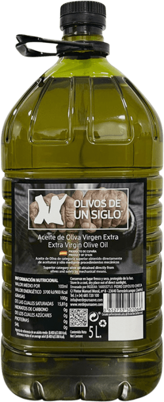 47,95 € Бесплатная доставка | Оливковое масло Olivos de un Siglo ЭВО Экстра Вирджин Jaén Испания Picual — Пикуаль Канистра 5 L PET — ПЭТ
