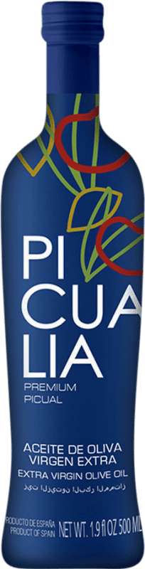 19,95 € Free Shipping | Olive Oil Picualia Premium, EVOO Extra Virgin Jaén Spain Picual Medium Bottle 50 cl