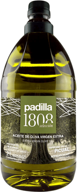 169,95 € Envío gratis | Aceite de Oliva Padilla 1808 Selección, AOVE Virgen Extra Jaén España Picual Garrafa 2 L PET