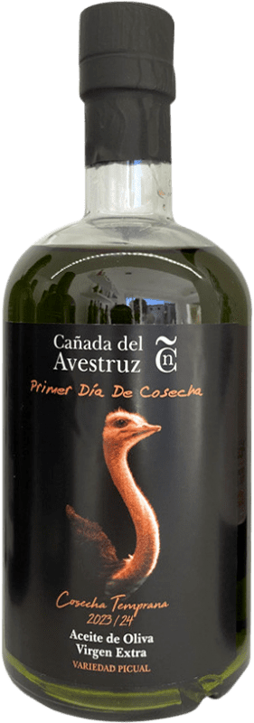 31,95 € Envio grátis | Azeite de Oliva Cañada del Avestruz Cosecha Temprana — Colheita Precoce, AOVE Virgem Extra Jaén Espanha Picual Garrafa Medium 50 cl