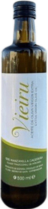 15,95 € Envio grátis | Azeite de Oliva As Pontis Vieiru AOVE Virgem Extra D.O.P. Gata-Hurdes Cáceres Espanha Manzanilla Garrafa Medium 50 cl