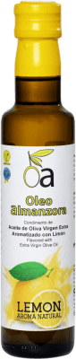 92,95 € Spedizione Gratuita | Scatola da 12 unità Olio d'Oliva Oleoalmanzora Aromatizado Limón Almería Spagna Arbequina Piccola Bottiglia 25 cl