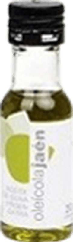 65,95 € Envio grátis | Caixa de 100 unidades Azeite de Oliva Oleícola Jaén Jaén Espanha Picual Garrafinha Miniatura 2 cl PET
