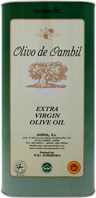 99,95 € Envio grátis | Azeite de Oliva Avirol Olivo de Cambil AOVE Virgem Extra D.O. Sierra Mágina Jaén Espanha Picual Lata Especial 5 L