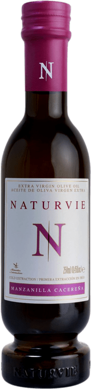 13,95 € Spedizione Gratuita | Olio d'Oliva Naturvie EVO Extra Vergine Cáceres Spagna Manzanilla Bottiglietta 25 cl